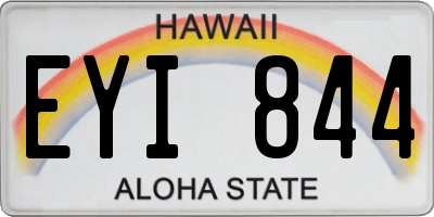 HI license plate EYI844