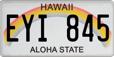 HI license plate EYI845