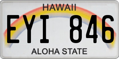 HI license plate EYI846