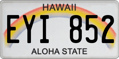 HI license plate EYI852