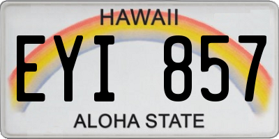 HI license plate EYI857