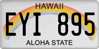 HI license plate EYI895