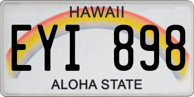 HI license plate EYI898