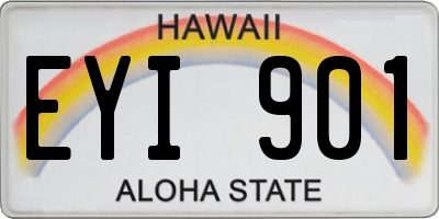 HI license plate EYI901