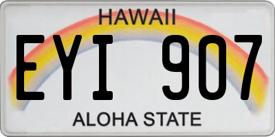 HI license plate EYI907
