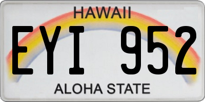 HI license plate EYI952