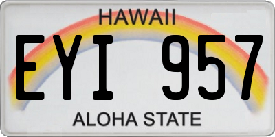 HI license plate EYI957