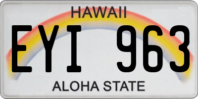 HI license plate EYI963