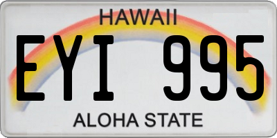 HI license plate EYI995