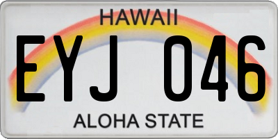 HI license plate EYJ046