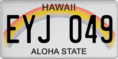 HI license plate EYJ049