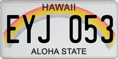 HI license plate EYJ053