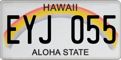 HI license plate EYJ055