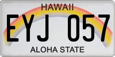 HI license plate EYJ057
