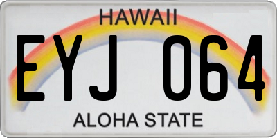 HI license plate EYJ064