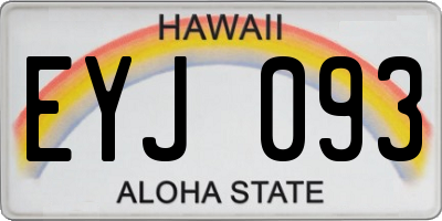 HI license plate EYJ093