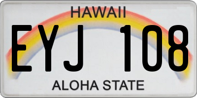 HI license plate EYJ108