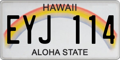 HI license plate EYJ114