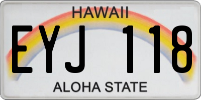 HI license plate EYJ118