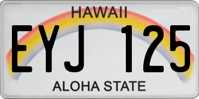 HI license plate EYJ125