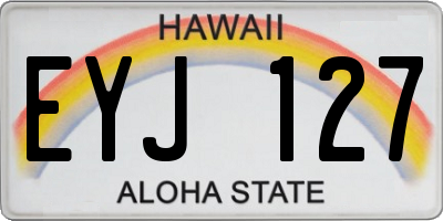 HI license plate EYJ127
