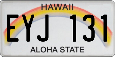 HI license plate EYJ131