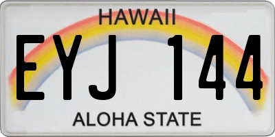 HI license plate EYJ144
