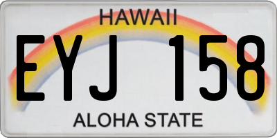 HI license plate EYJ158
