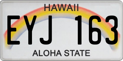 HI license plate EYJ163