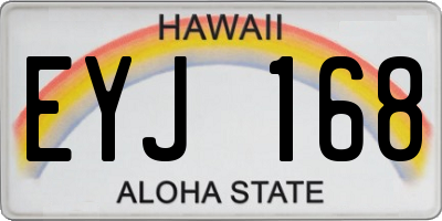 HI license plate EYJ168