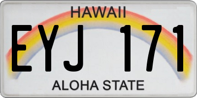 HI license plate EYJ171
