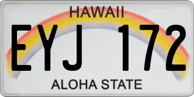 HI license plate EYJ172