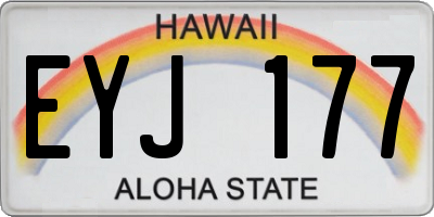 HI license plate EYJ177