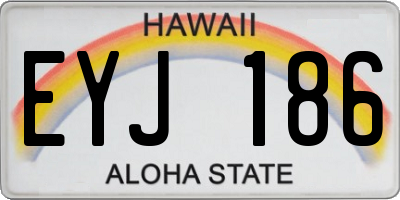 HI license plate EYJ186