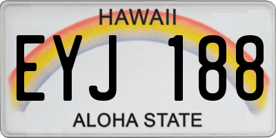 HI license plate EYJ188