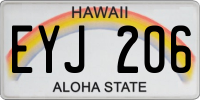 HI license plate EYJ206
