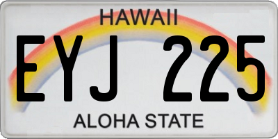 HI license plate EYJ225