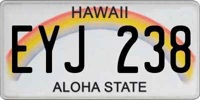 HI license plate EYJ238
