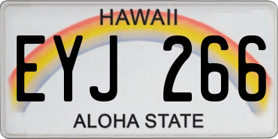 HI license plate EYJ266