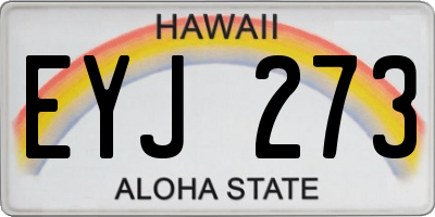 HI license plate EYJ273