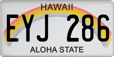HI license plate EYJ286