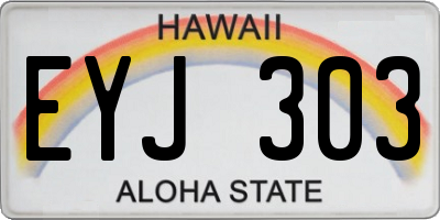HI license plate EYJ303