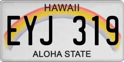 HI license plate EYJ319