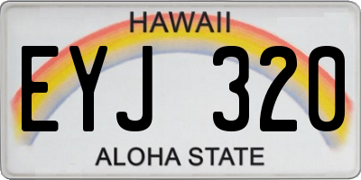 HI license plate EYJ320