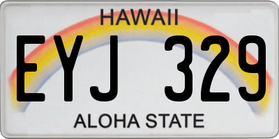 HI license plate EYJ329