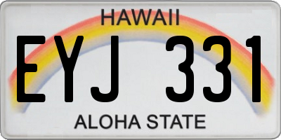 HI license plate EYJ331