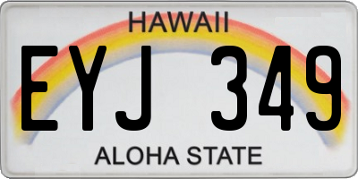 HI license plate EYJ349