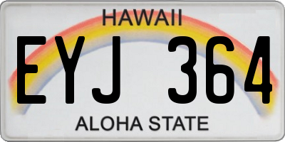 HI license plate EYJ364