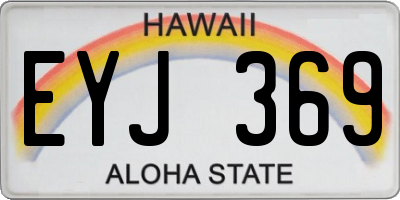 HI license plate EYJ369