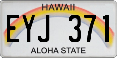 HI license plate EYJ371